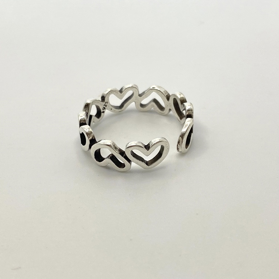 【匿名配送】 ハート デザイン シルバー リング silver925 メンズのアクセサリー(リング(指輪))の商品写真