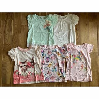 ニシマツヤ(西松屋)の新品 西松屋 女の子 キッズ 半袖 Tシャツ セット 100センチ(Tシャツ/カットソー)