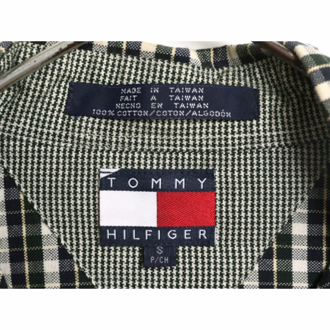 90s トミーヒルフィガー チェック ボタンダウン 長袖 シャツ メンズ S 90年代 オールド TOMMY HILFIGER 長袖シャツ コットン ポケット付き メンズのトップス(シャツ)の商品写真