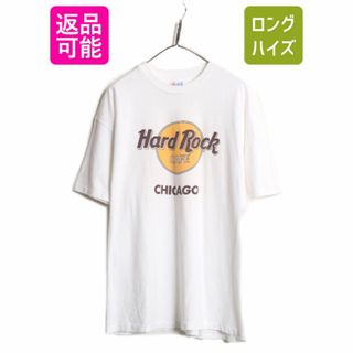 90s USA製 ハードロックカフェ 半袖 プリント Tシャツ メンズ レディース XL 90年代 オールド Hard Rock CAFE プリントT 企業 大きいサイズ(Tシャツ/カットソー(半袖/袖なし))