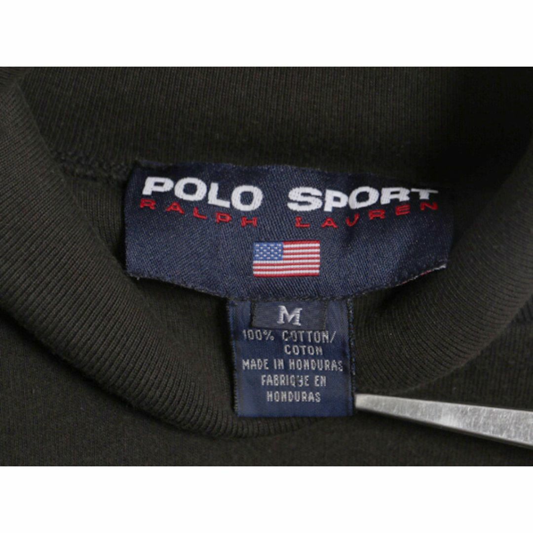Ralph Lauren(ラルフローレン)の90s ポロスポーツ ラルフローレン タートルネック 長袖 Tシャツ メンズ M / 90年代 オールド ロンT ヘビーウェイト ワンポイント ブラック メンズのトップス(Tシャツ/カットソー(七分/長袖))の商品写真
