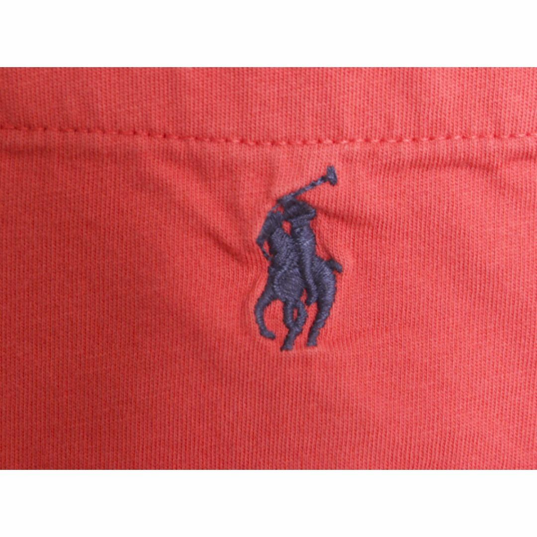 Ralph Lauren(ラルフローレン)のポロ ラルフローレン ポケット付き 長袖 Tシャツ メンズ XL / 古着 ロンT ポケT コットン ワンポイント クルーネック 大きいサイズ レッド メンズのトップス(Tシャツ/カットソー(七分/長袖))の商品写真