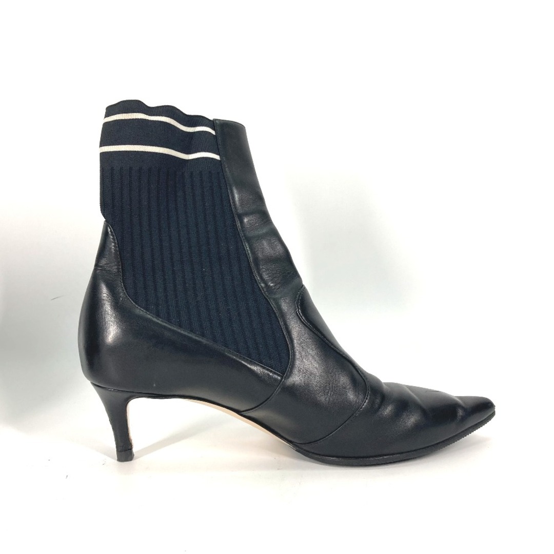 FENDI(フェンディ)のフェンディ FENDI ロゴ スニーカーブーツ ニットブーツ ヒール 靴 シューズ ブーツ ニット ブラック レディースの靴/シューズ(ブーツ)の商品写真
