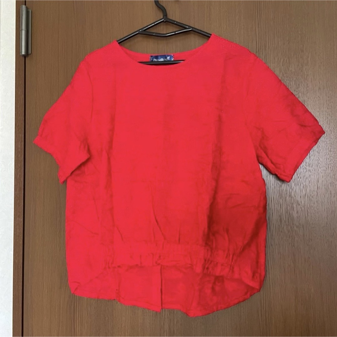 ⭐️売り切り⭐️ 【新品未着用】プリムローズ 赤 刺繍 ブラウス 半袖 レディースのトップス(シャツ/ブラウス(半袖/袖なし))の商品写真