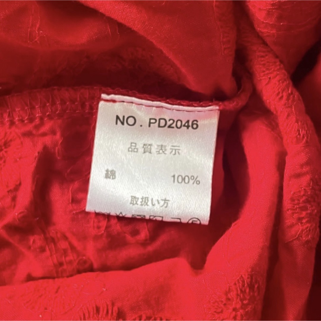 ⭐️売り切り⭐️ 【新品未着用】プリムローズ 赤 刺繍 ブラウス 半袖 レディースのトップス(シャツ/ブラウス(半袖/袖なし))の商品写真