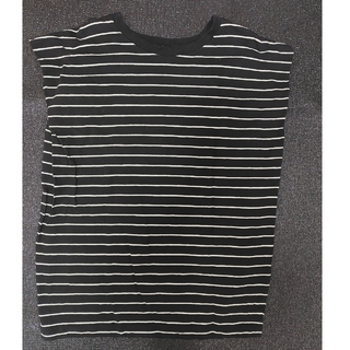 ユニクロ(UNIQLO)のユニクロ　スラブボーダーチュニック　Lサイズ(Tシャツ(半袖/袖なし))