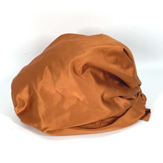 プラダ(PRADA)のプラダ PRADA ロゴ 帽子 ハット帽 ハンチング帽 ターバン ハット シルク オレンジ 美品(ハット)