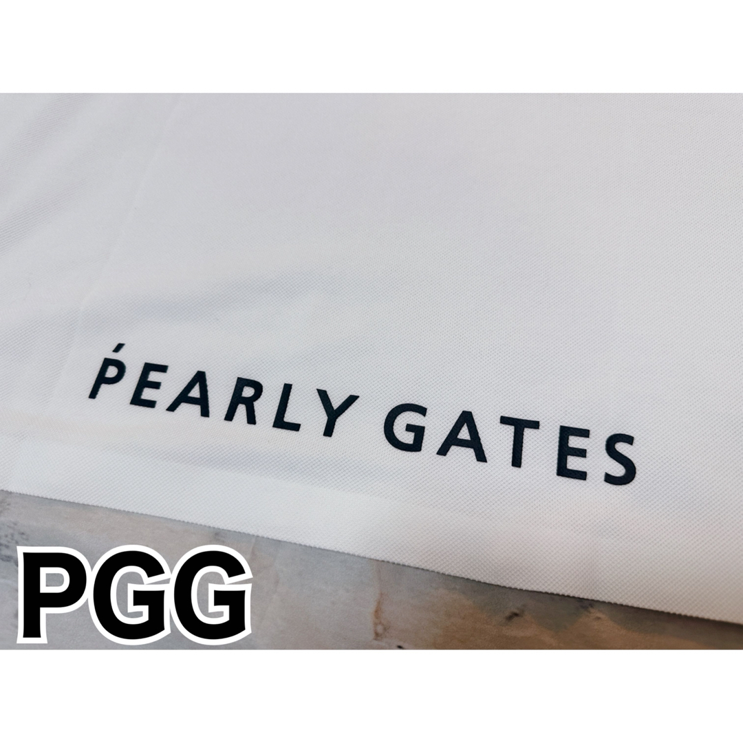 PEARLY GATES(パーリーゲイツ)のパーリーゲイツ　PGG  半袖　ポロシャツ　新品　サイズ５　ホワイト　白 スポーツ/アウトドアのゴルフ(ウエア)の商品写真