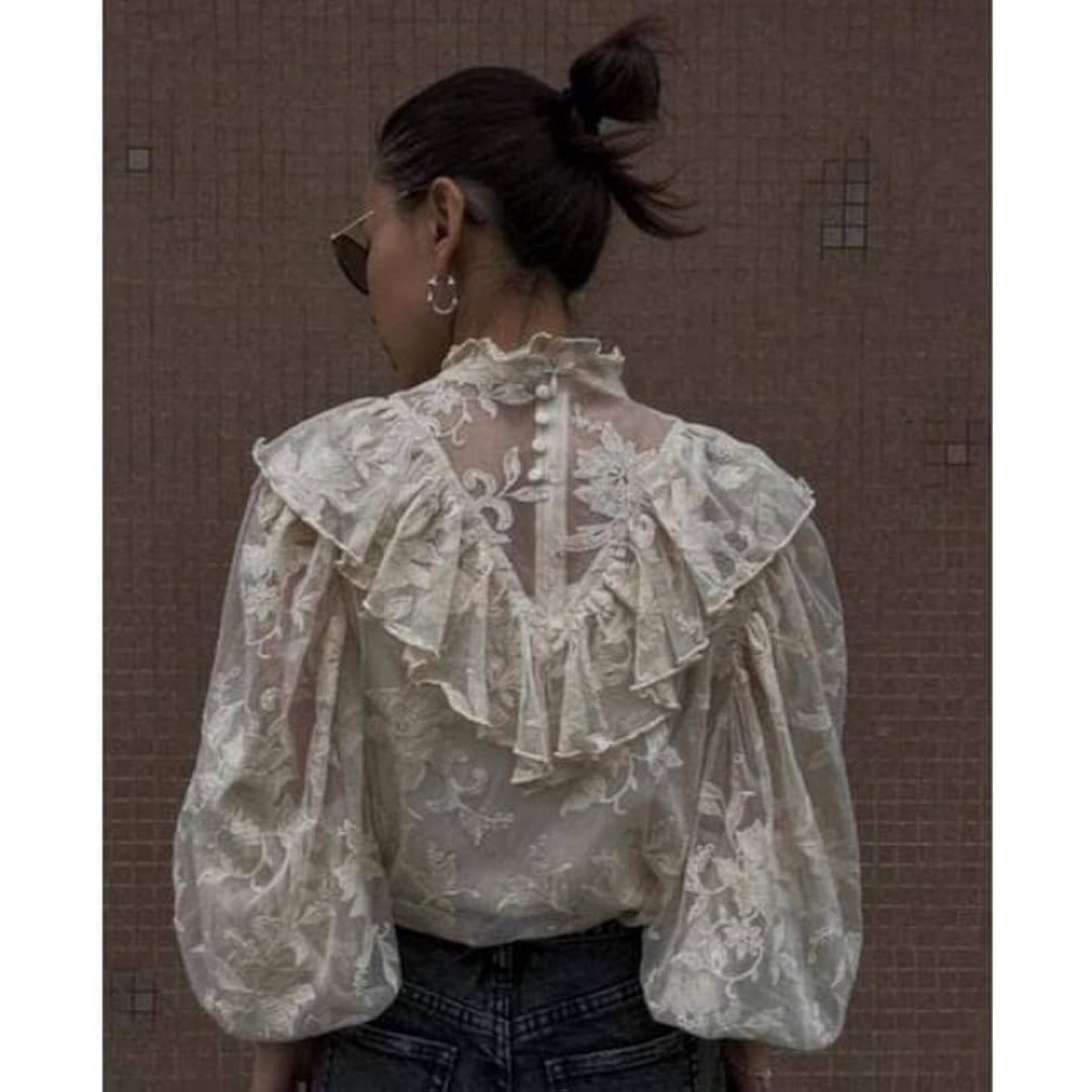 Ameri VINTAGE(アメリヴィンテージ)のAMERI LADY UNUSUAL LACE BLOUSE レディースのトップス(シャツ/ブラウス(長袖/七分))の商品写真