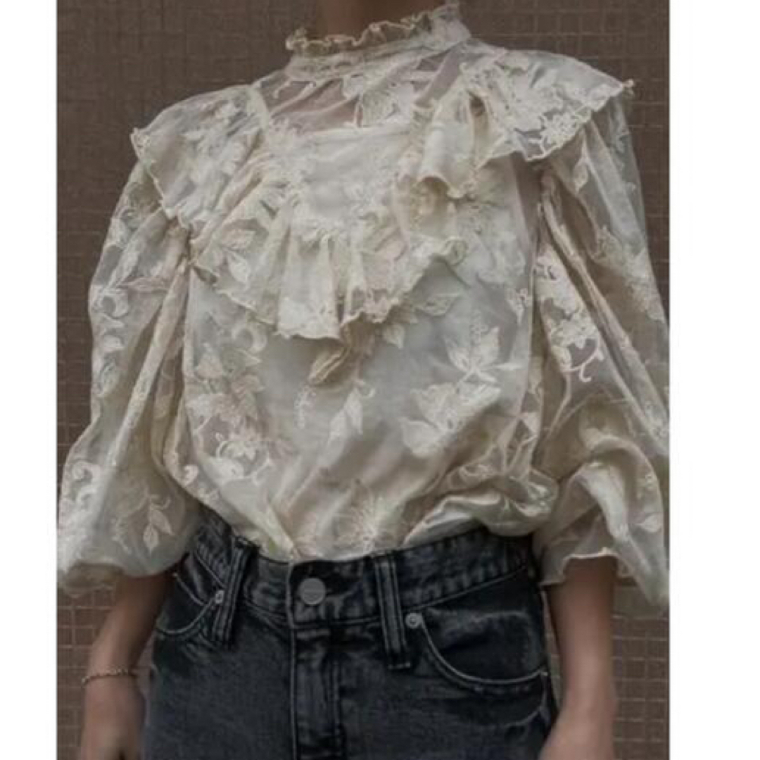 Ameri VINTAGE(アメリヴィンテージ)のAMERI LADY UNUSUAL LACE BLOUSE レディースのトップス(シャツ/ブラウス(長袖/七分))の商品写真