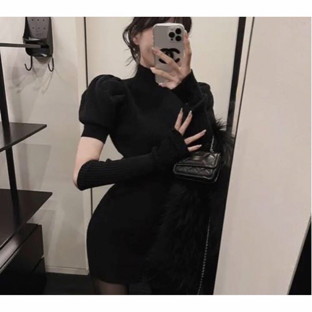 dholic(ディーホリック)の2set knit dress(Black) sweemy closet レディースのワンピース(ミニワンピース)の商品写真