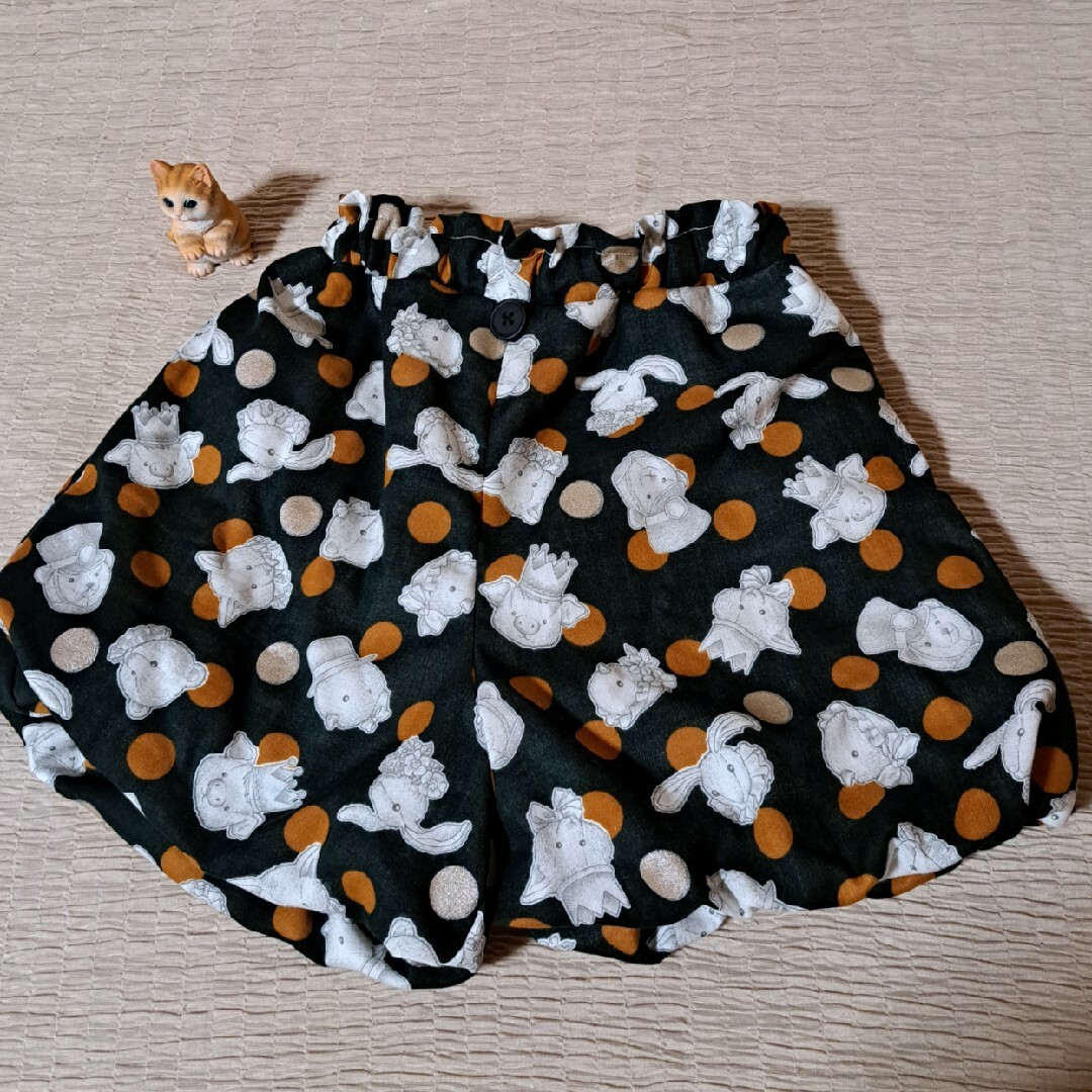 ハンドメイド　バルーンパンツ　カボチャパンツ　裏地有　110～120cm　ガーゼ キッズ/ベビー/マタニティのキッズ服女の子用(90cm~)(パンツ/スパッツ)の商品写真