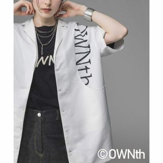 antiqua - 新品☆彡【antiqua】『OWNth(オンス)』ロゴ入りオープンカラーシャツ