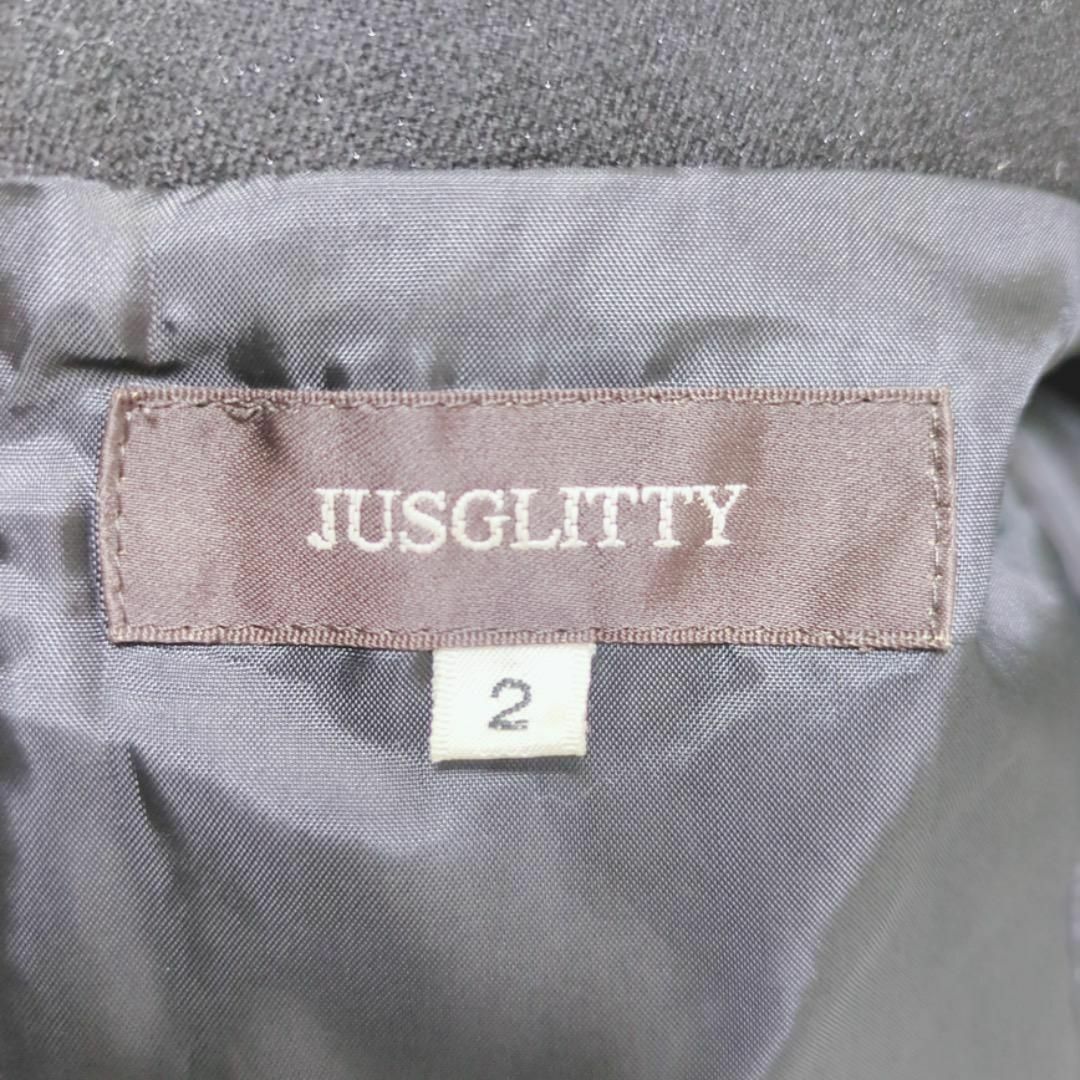 JUSGLITTY(ジャスグリッティー)のM002/JUSGLITTY コート アウター 無地 ウエスト切り替え レディースのジャケット/アウター(ロングコート)の商品写真