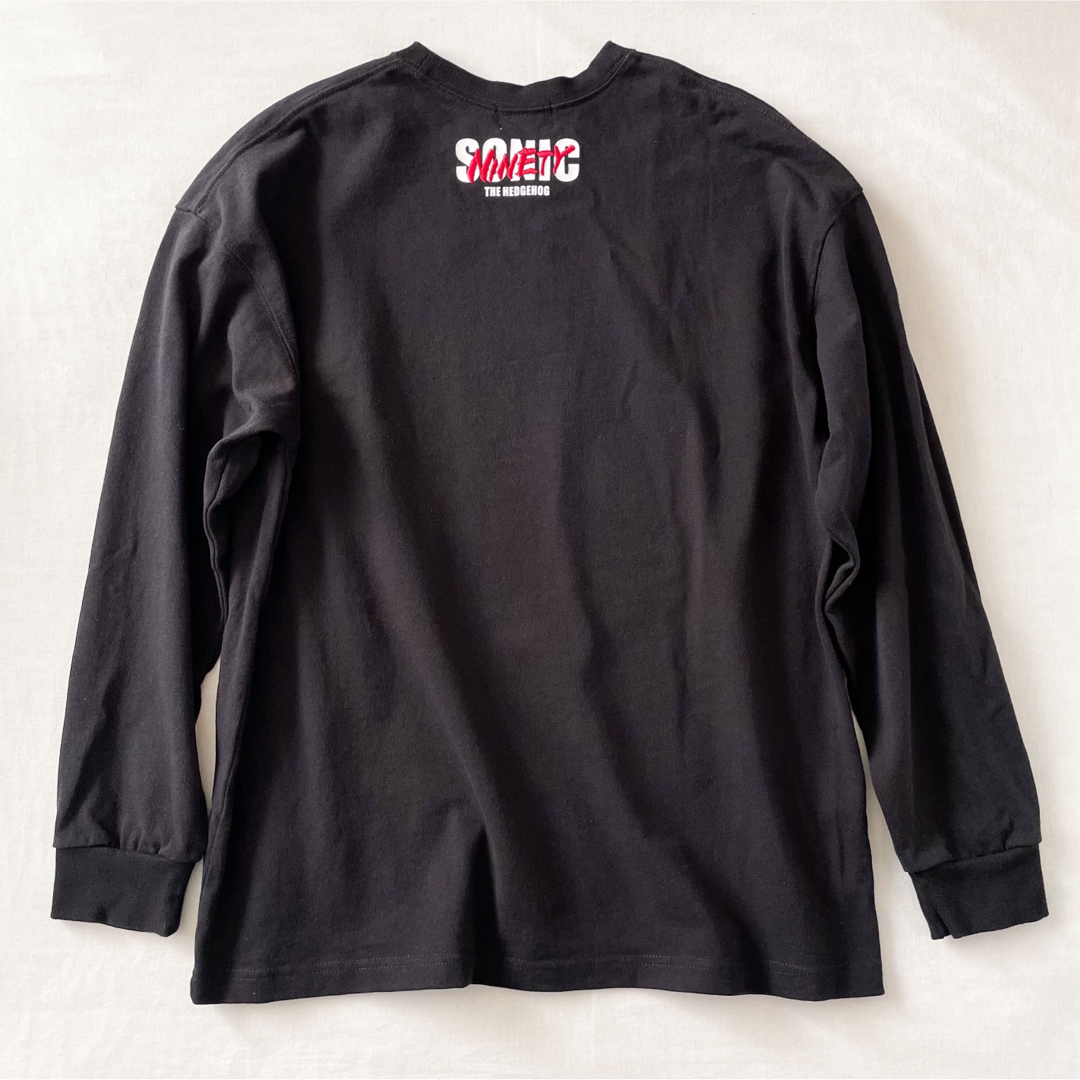 中古◆ソニックザヘジホッグ×ナインティナインティL黒9090長袖プリントロンT メンズのトップス(Tシャツ/カットソー(七分/長袖))の商品写真
