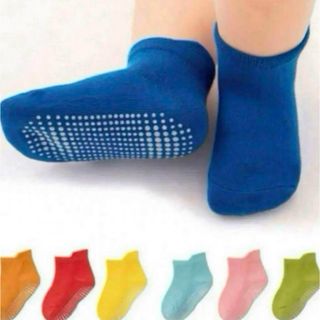 ENDO SOCKS 無地滑り止め付き子供靴下　ショートソックス(靴下/タイツ)