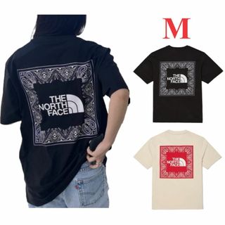 ザノースフェイス(THE NORTH FACE)のノースフェイス Tシャツ 半袖 バンダナ ビックロゴ ベージュ/M K539A(Tシャツ/カットソー(半袖/袖なし))