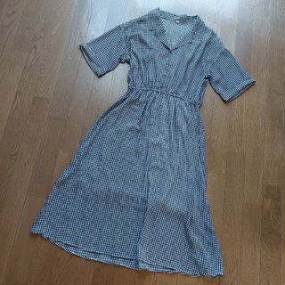 チェック柄シャツワンピース(ロングワンピース/マキシワンピース)