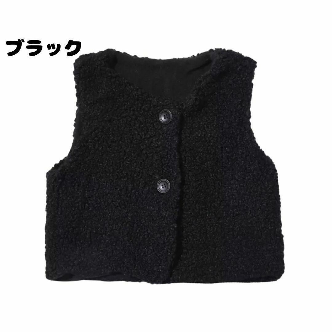 ベスト　キッズベスト　ボアベスト　ふわふわ　もこもこ　韓国 ノウル zara キッズ/ベビー/マタニティのキッズ服女の子用(90cm~)(カーディガン)の商品写真