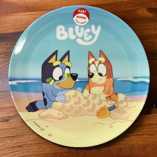 【ブルーイ】Bluey キッズ用丸形プラスティックプレート(食器)