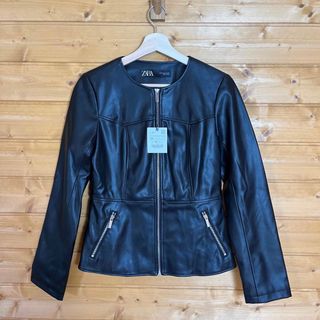 ザラ(ZARA)の●新品　ZARA シングル　フェイク　レザージャケット(ライダースジャケット)