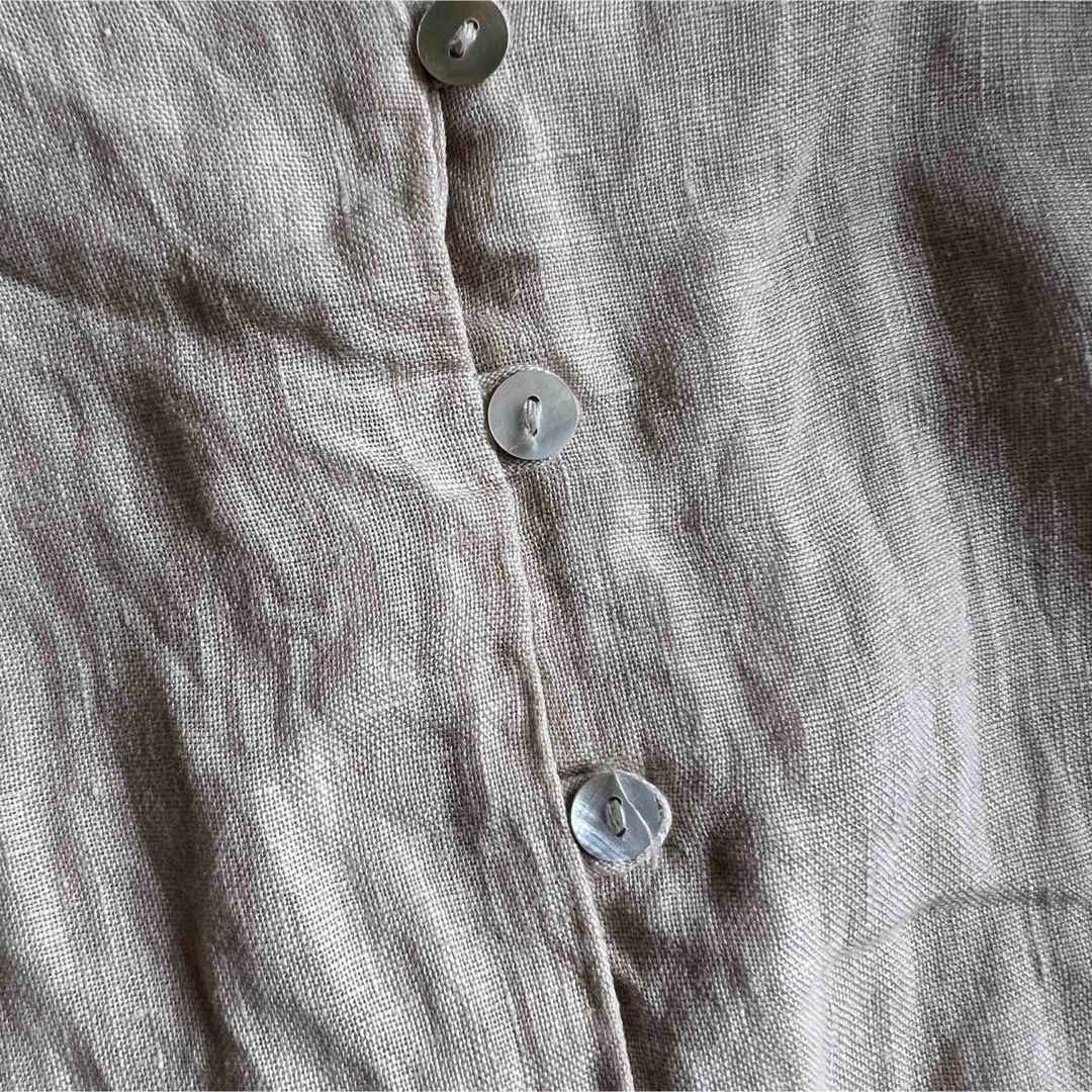 ZARA(ザラ)のZARA リネン素材フリンジシャツ　 レディースのトップス(シャツ/ブラウス(長袖/七分))の商品写真