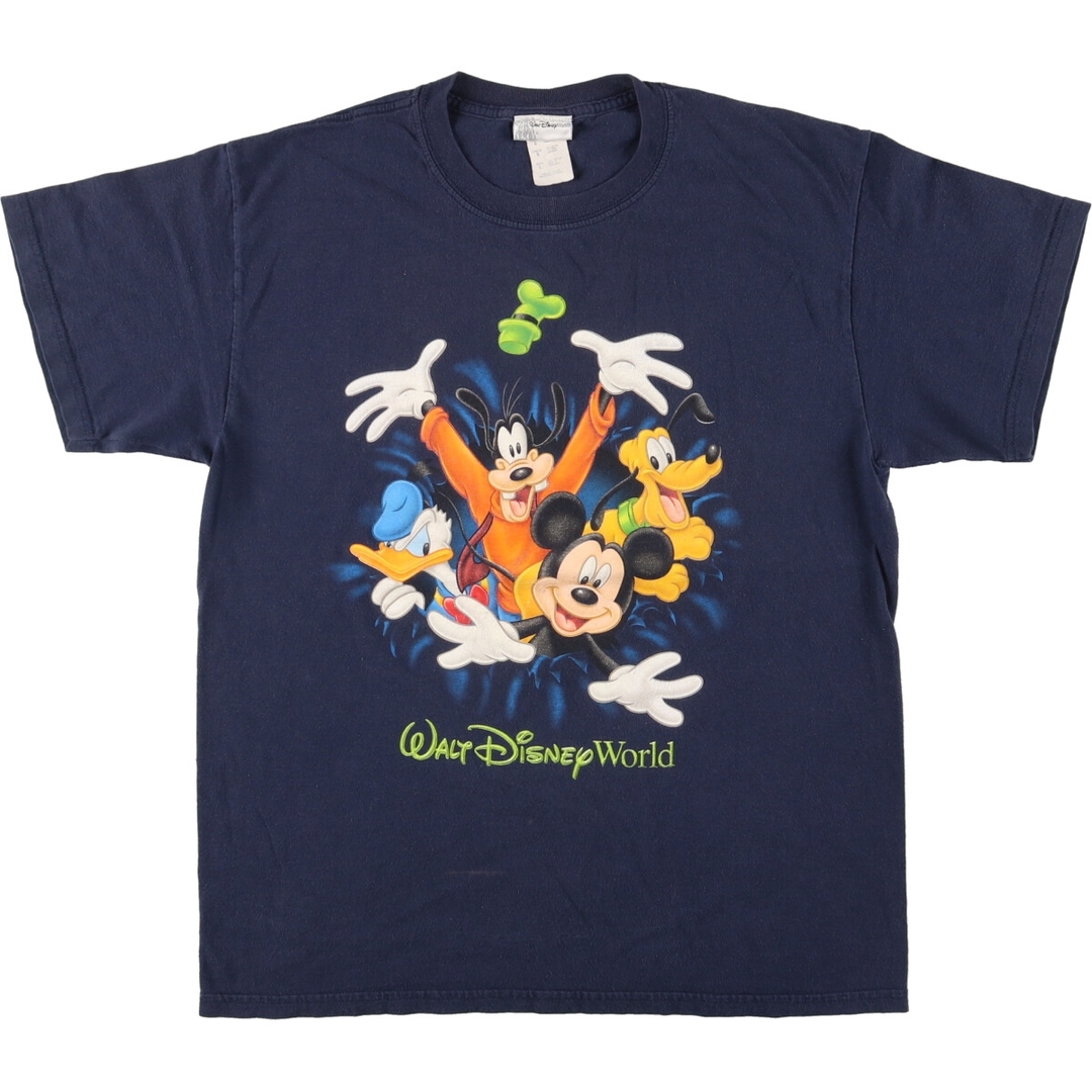 古着 WALT DISNEY WORLD DISNEY ディズニー キャラクタープリントTシャツ メンズL /eaa443414 メンズのトップス(Tシャツ/カットソー(半袖/袖なし))の商品写真