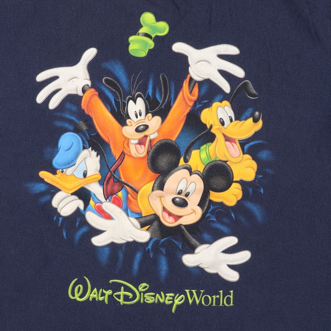 古着 WALT DISNEY WORLD DISNEY ディズニー キャラクタープリントTシャツ メンズL /eaa443414 メンズのトップス(Tシャツ/カットソー(半袖/袖なし))の商品写真