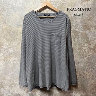 G-Dragon着用 PRAGMATIC ボーダー ロンT オーバーサイズ(Tシャツ/カットソー(七分/長袖))