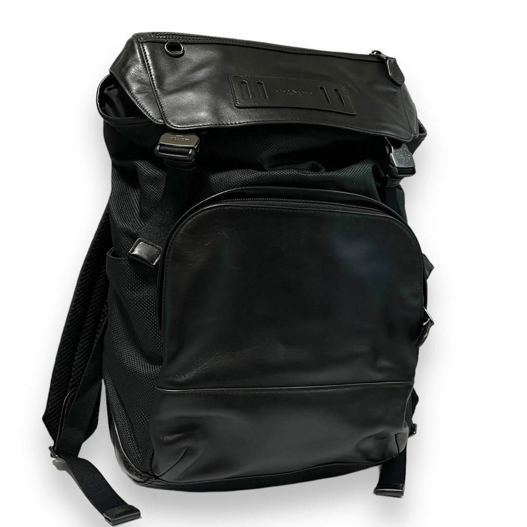 COACH(コーチ)の✨希少美品✨ コーチ バックパック リュックサック 大容量 ブラック 722 メンズのバッグ(バッグパック/リュック)の商品写真