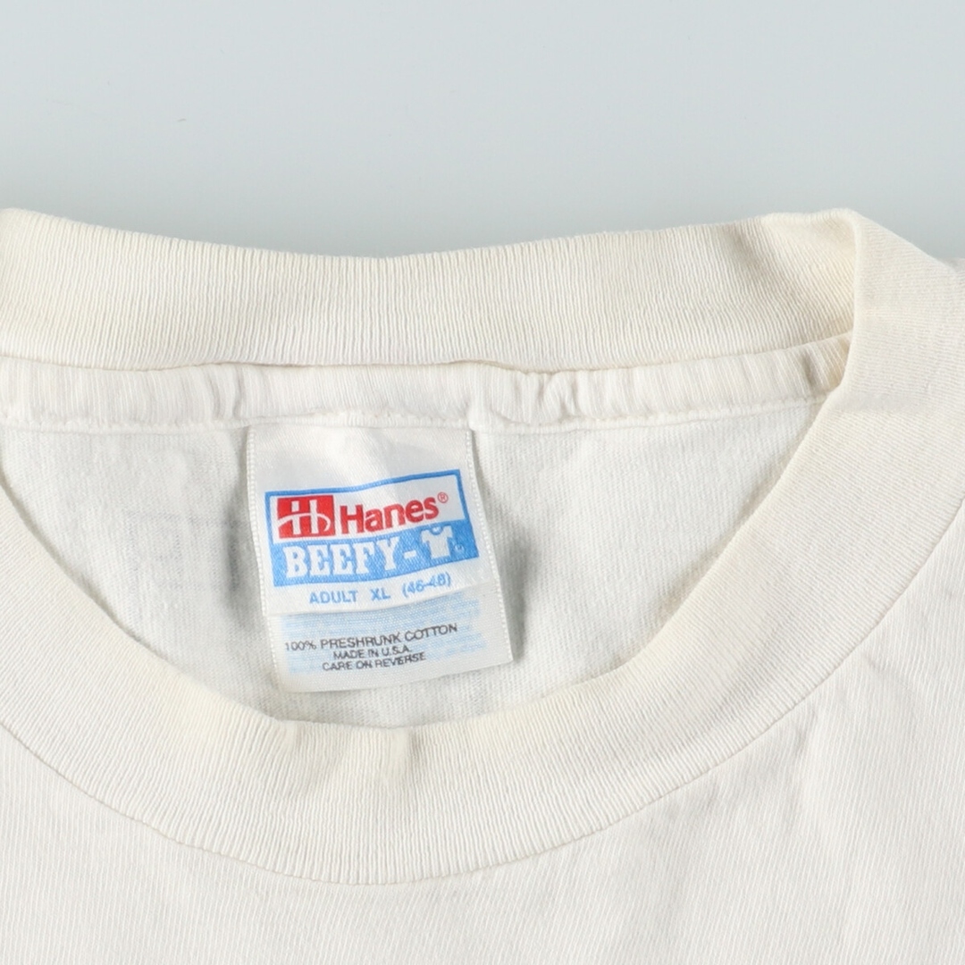 Hanes(ヘインズ)の古着 90年代 ヘインズ Hanes BEEFY-T プリントTシャツ USA製 メンズXL ヴィンテージ /eaa447415 メンズのトップス(Tシャツ/カットソー(半袖/袖なし))の商品写真