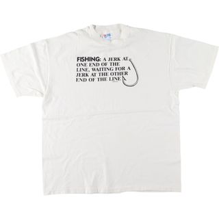 ヘインズ(Hanes)の古着 80年代 ヘインズ Hanes BEEFY-T メッセージプリントTシャツ USA製 メンズXL ヴィンテージ /eaa447409(Tシャツ/カットソー(半袖/袖なし))