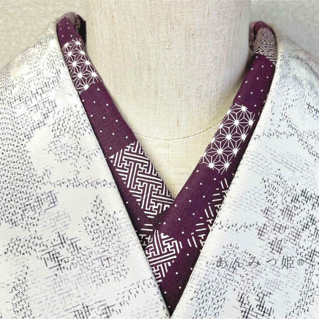 綿の半衿  古典柄市松 レディースの水着/浴衣(和装小物)の商品写真