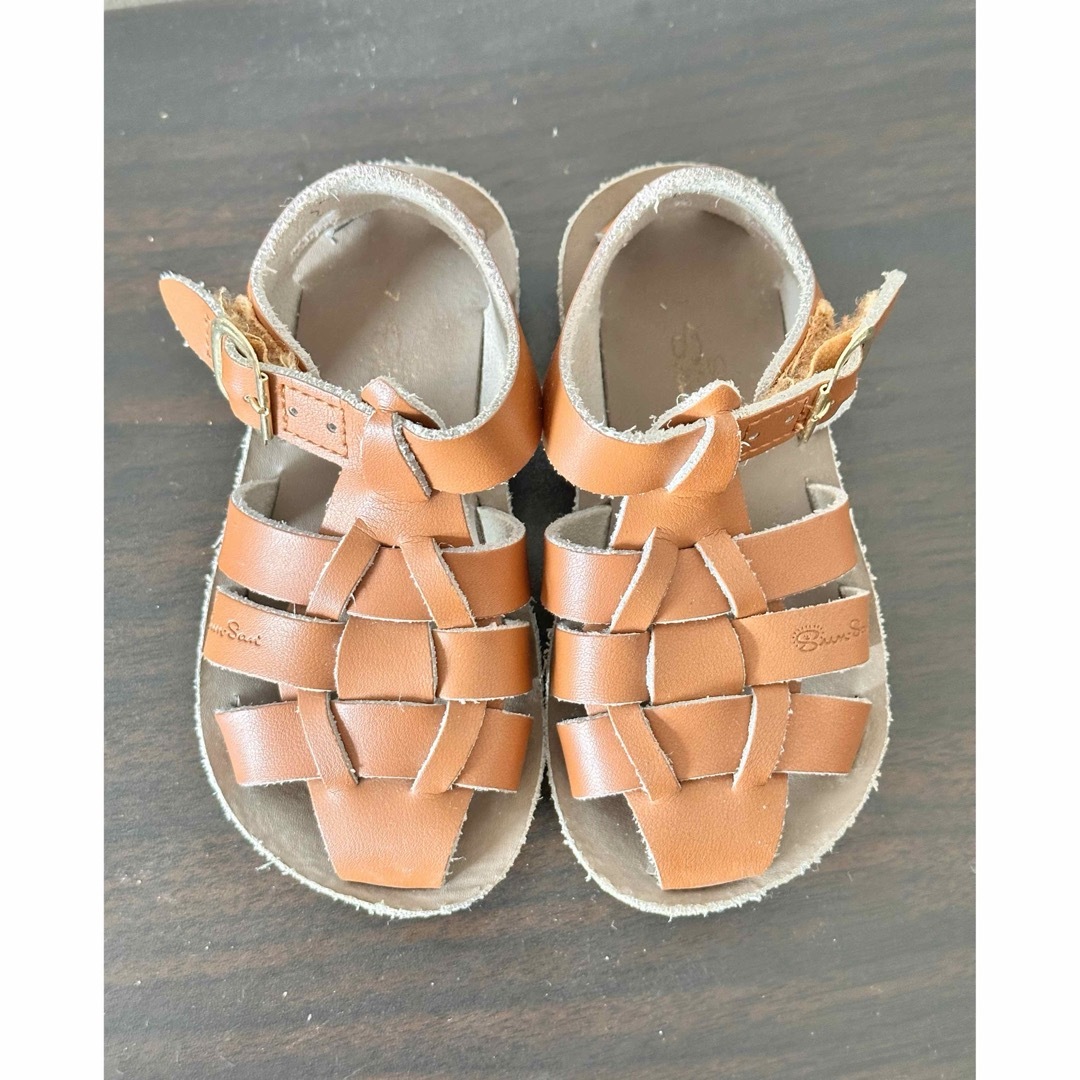 saltwater sandals / ソルトウォーター サンダル　tan キッズ/ベビー/マタニティのベビー靴/シューズ(~14cm)(サンダル)の商品写真