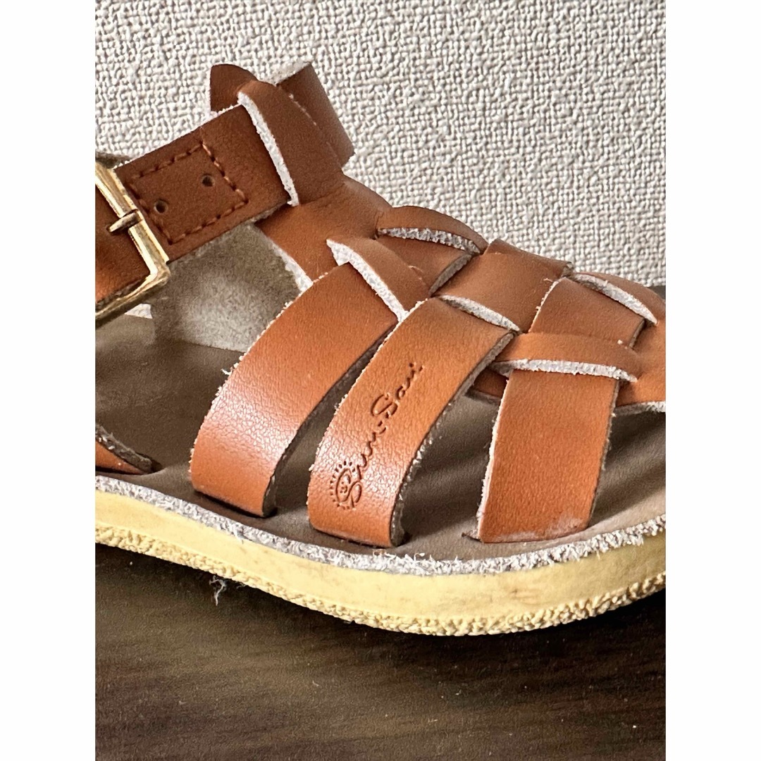 saltwater sandals / ソルトウォーター サンダル　tan キッズ/ベビー/マタニティのベビー靴/シューズ(~14cm)(サンダル)の商品写真