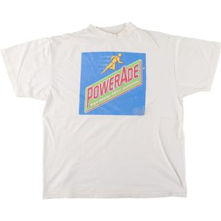 古着 90年代 Cottey POWERADE パワーエイド アドバタイジングTシャツ メンズL ヴィンテージ /eaa447400(Tシャツ/カットソー(半袖/袖なし))