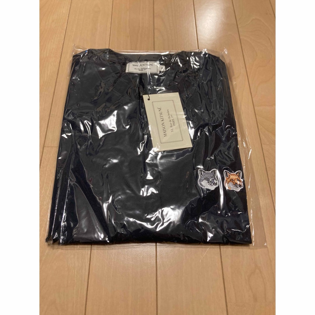 MAISON KITSUNE'(メゾンキツネ)の19 S メゾンキツネ　ダブルフォックス　半袖Tシャツ　ネイビー レディースのトップス(Tシャツ(半袖/袖なし))の商品写真