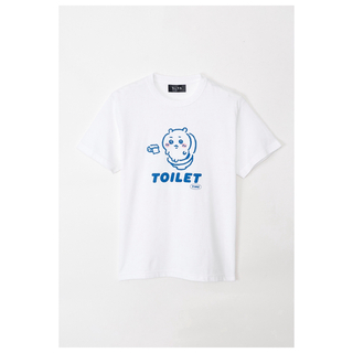 チイカワ(ちいかわ)のちいかわ Tシャツ TOILET TIME ホワイト(シャツ/ブラウス(長袖/七分))