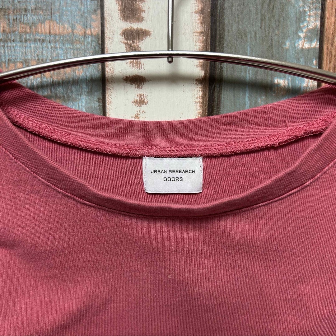 URBAN RESEARCH DOORS(アーバンリサーチドアーズ)のアーバンリサーチドアーズ　USAコットンロールスリーブTシャツ　サイズ:M レディースのトップス(Tシャツ(半袖/袖なし))の商品写真