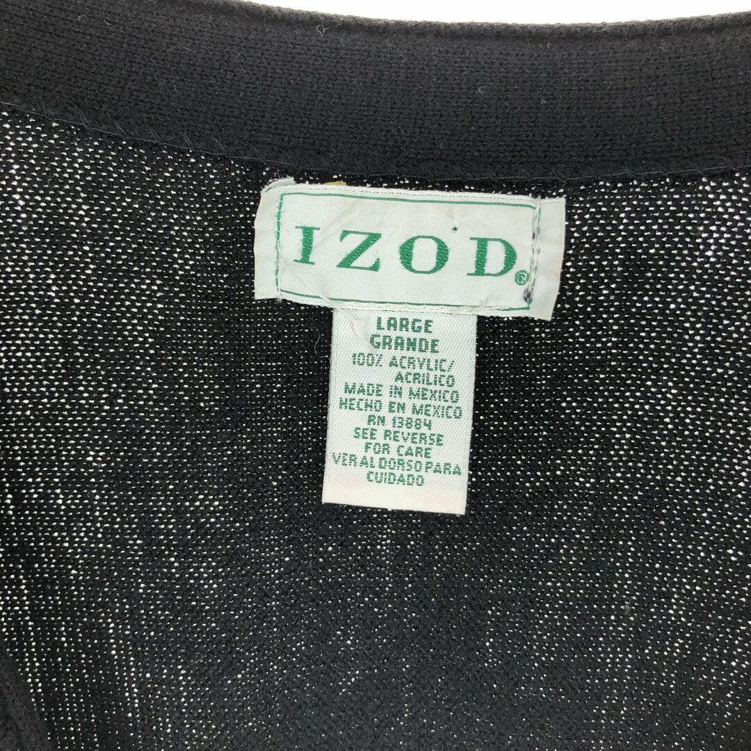 古着 アイゾッド IZOD アクリルニットカーディガン メンズL /eaa441316 メンズのトップス(カーディガン)の商品写真