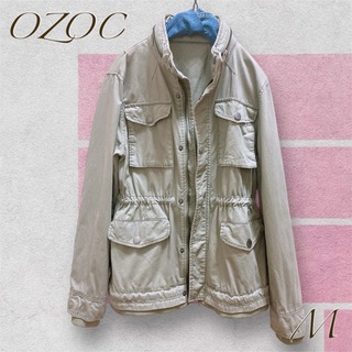 【OZOC】ミリタリージャケット(カーキ) Mサイズ