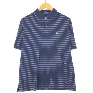 ラルフローレン(Ralph Lauren)の古着 ラルフローレン Ralph Lauren POLO RALPH LAUREN 半袖 ボーダー ポロシャツ メンズL /eaa447710(ポロシャツ)