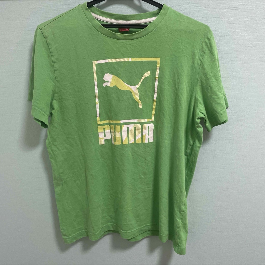 PUMA(プーマ)のPUMA プーマ　半袖Tシャツ　キッズ　　160 xxl 緑  キッズ/ベビー/マタニティのキッズ服男の子用(90cm~)(Tシャツ/カットソー)の商品写真