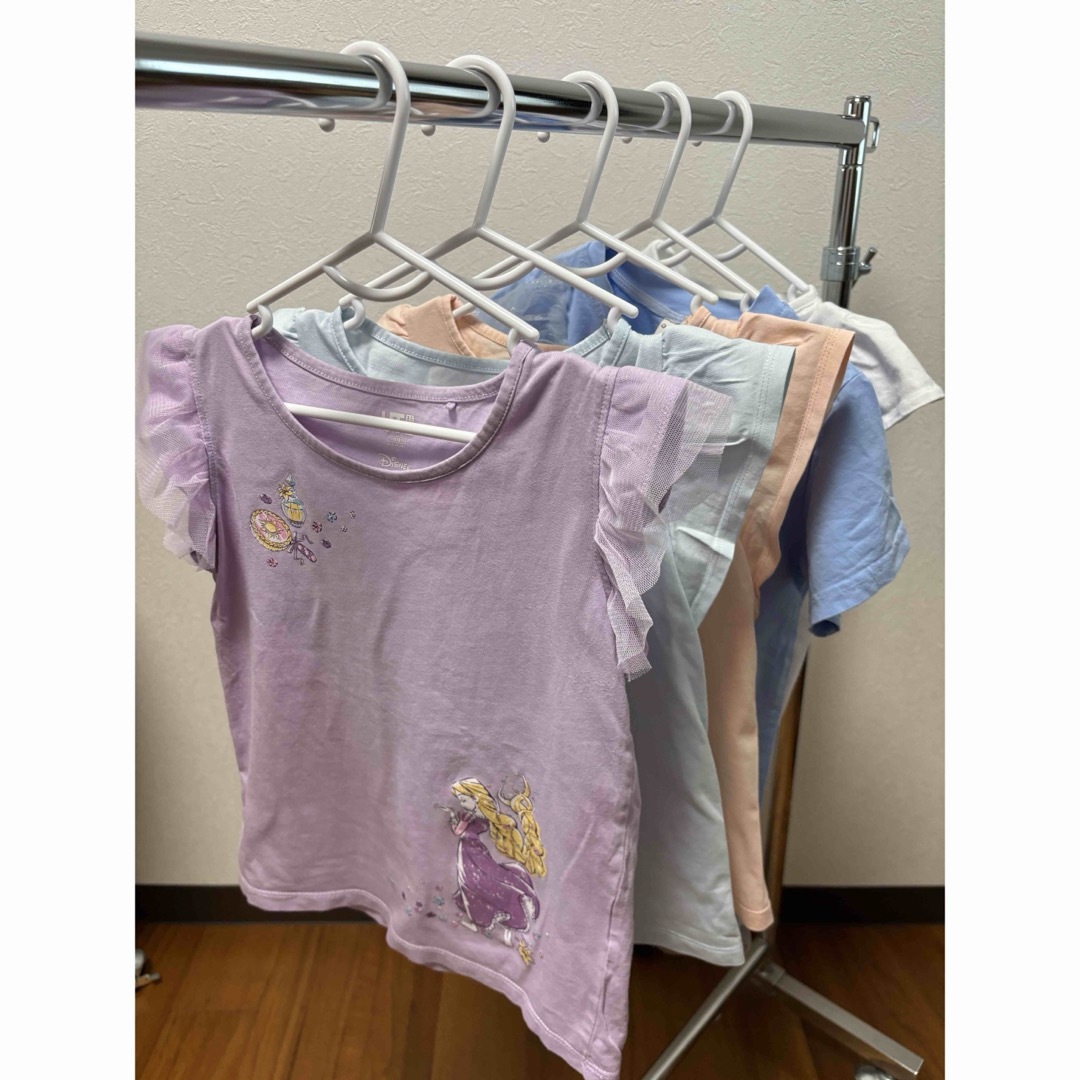 UNIQLO(ユニクロ)の5点セット女の子 半袖 Tシャツ 110サイズ ディズニー ユニクロ  キッズ/ベビー/マタニティのキッズ服女の子用(90cm~)(Tシャツ/カットソー)の商品写真
