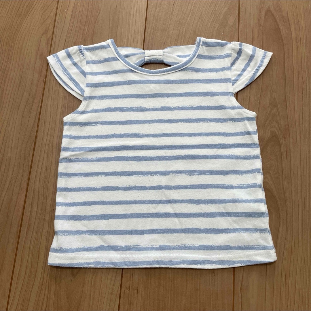AEON(イオン)のボーダーTシャツ　女の子　95 キッズ/ベビー/マタニティのキッズ服女の子用(90cm~)(Tシャツ/カットソー)の商品写真