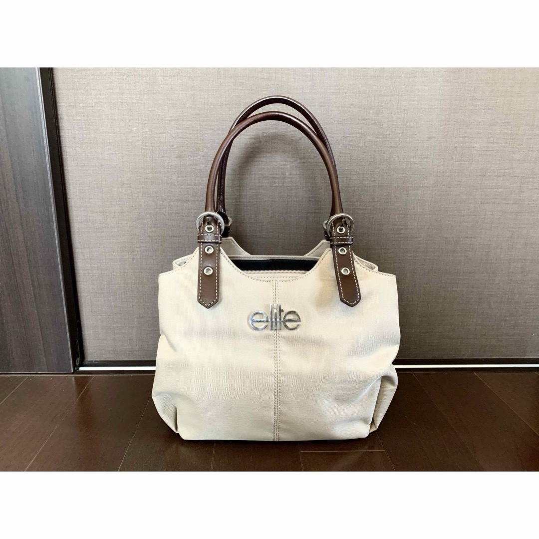 【未使用品】elite エリート ハンドバッグ ベージュ レディースのバッグ(ハンドバッグ)の商品写真