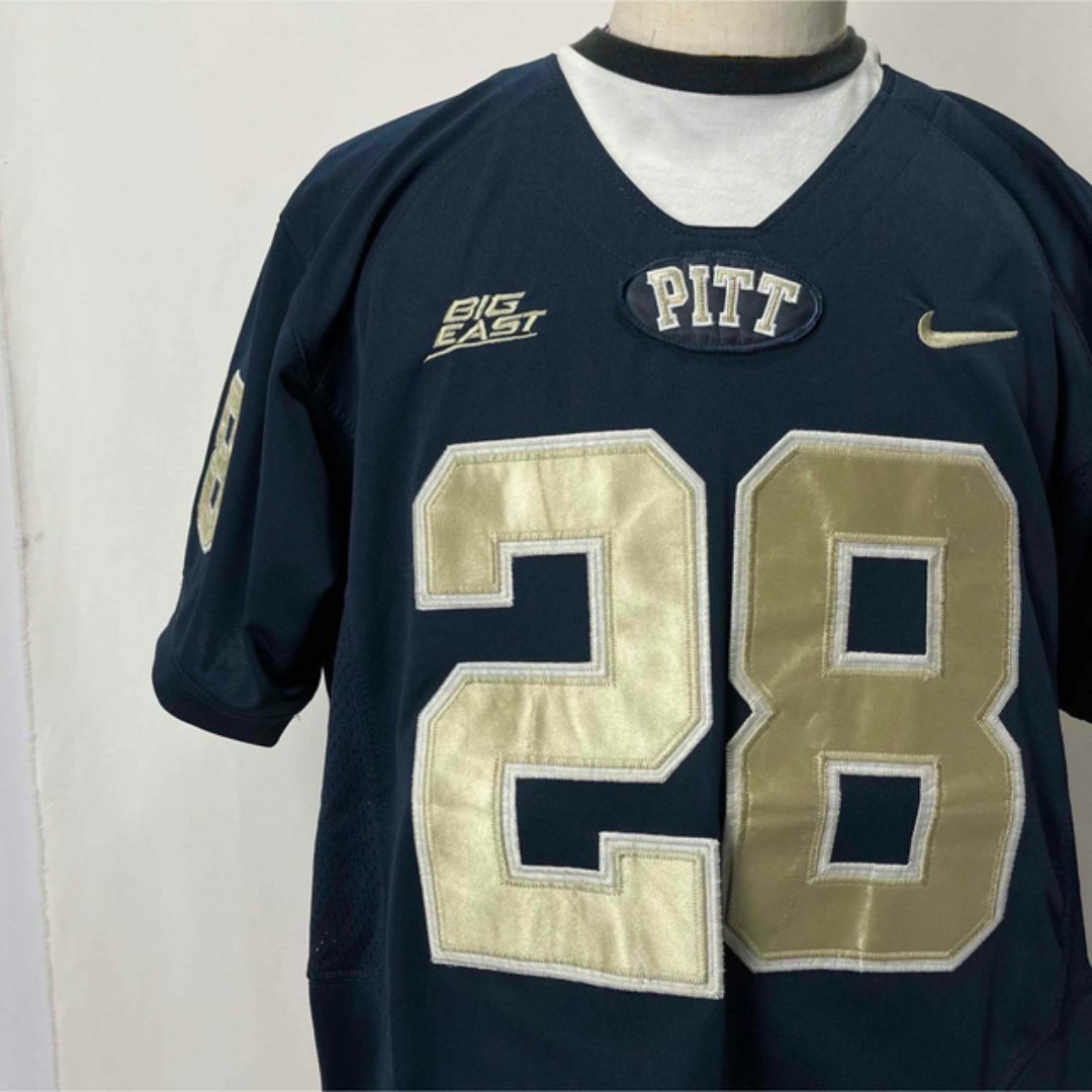 NIKE(ナイキ)のPITT パンサーズ　フットボール　ゲームシャツ　NFL ナイキ　古着　ネイビー メンズのトップス(ジャージ)の商品写真