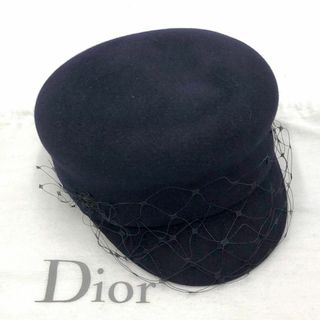 クリスチャンディオール(Christian Dior)の【極美品】クリスチャンディオール  キャスケット　ベール　ラビット(キャスケット)