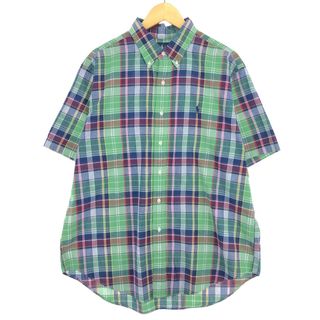 ラルフローレン(Ralph Lauren)の古着 ラルフローレン Ralph Lauren CLASSIC FIT 半袖 ボタンダウン チェックシャツ メンズXL /eaa443792(シャツ)