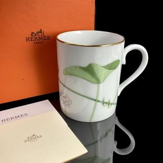 エルメス(Hermes)の廃盤★未使用★エルメス ナイルの庭 マグカップ 蓮 lotus 食器 カップ 花(グラス/カップ)